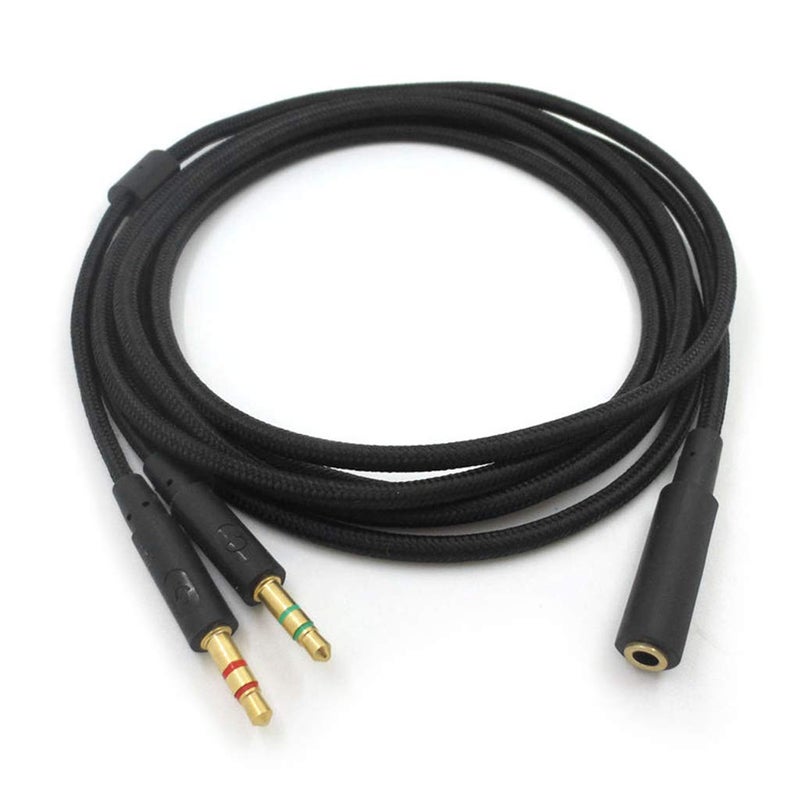 HyperX Cloud II Alpha Flight Core 3.5mm 2 في 1 سماعة الألعاب كابل تمديد الصوت 200 سم - Image 2